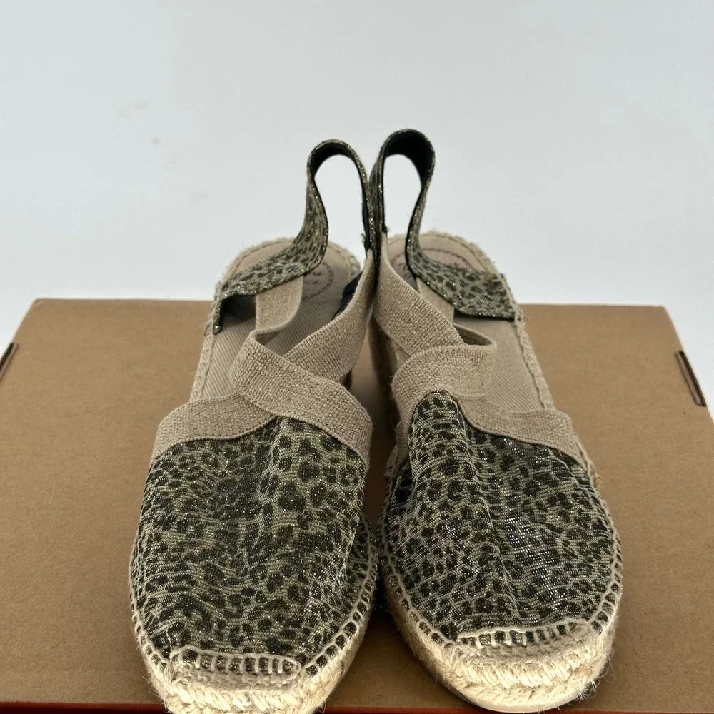 Toni Pons Espadrilles Triton Leo Leopard Metallic EU 40 US 9 Boho Summer Spain